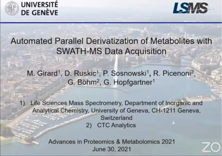 Metabolomics Spotlight Talk Gerard Hopfgartner