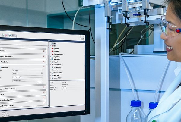 PAL Method Composer software running on a desktop screen for creating and managing lab automation methods.