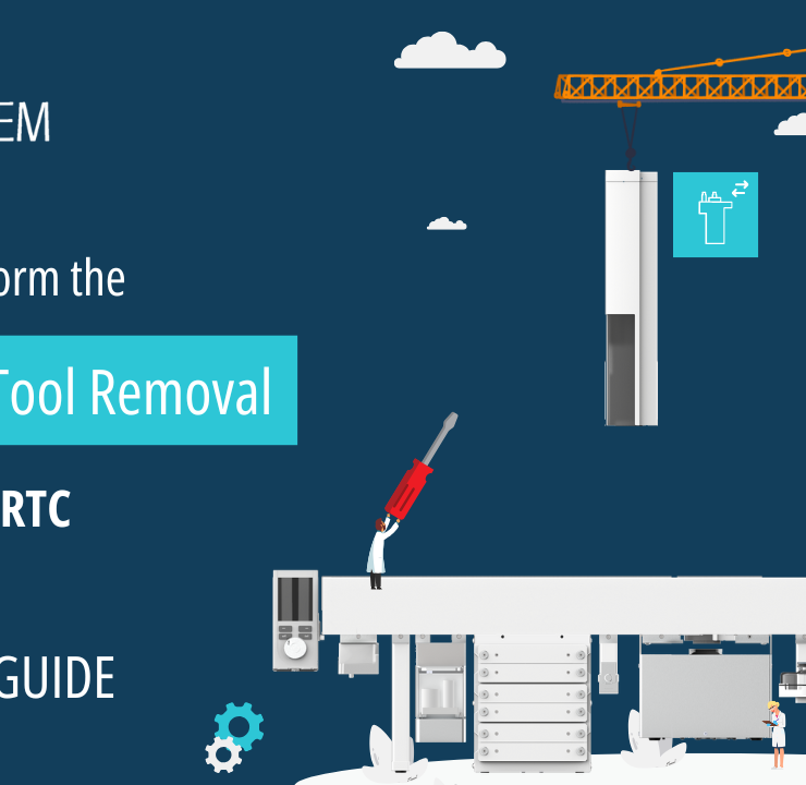 An illustration of someone changing the head of the PAL RTC